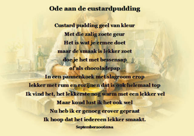 ode aan de  custard…